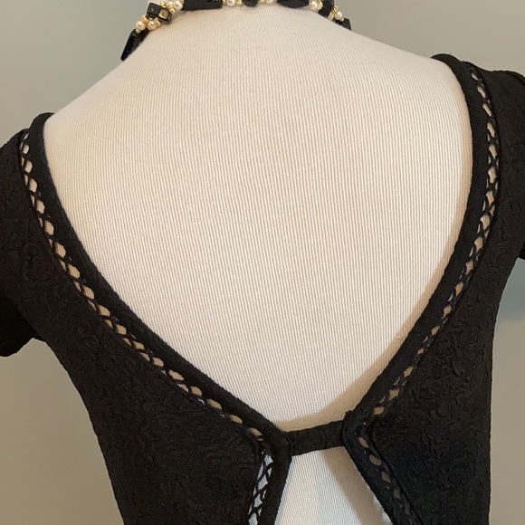 Free People Embroidered Top Vneck - Black - Small - Picture 6 of 15